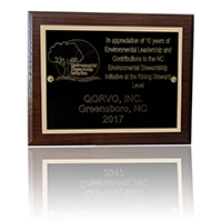 2017 North Carolina (NC) Environmental Stewardship Initiative – 10 Years of Environmental Leadership for Qorvo, Greensboro, NC